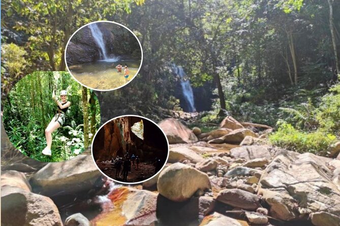16 Lines Zipline, Cave, Hiking & Biausevu Waterfall Combo Tour - A big Fiji day from treetops to waterfall