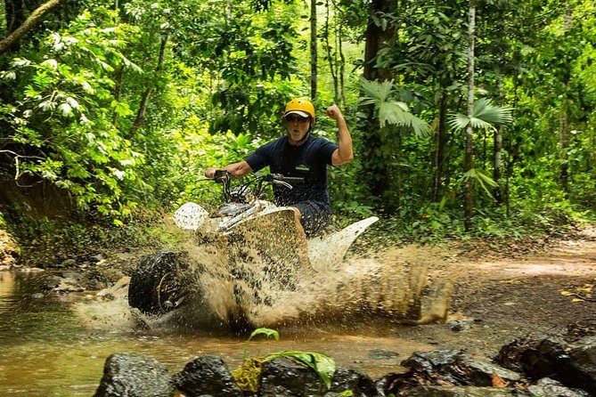5 Hour Off-Road ATV+ Zipline+ Waterfall Rappelling+ Tractor Jungle Tour - A three-part adventure near Jaco