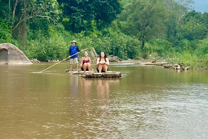 7 Hour Sticky Waterfall and Double Rafting Adventure - The bamboo raft changes the pace