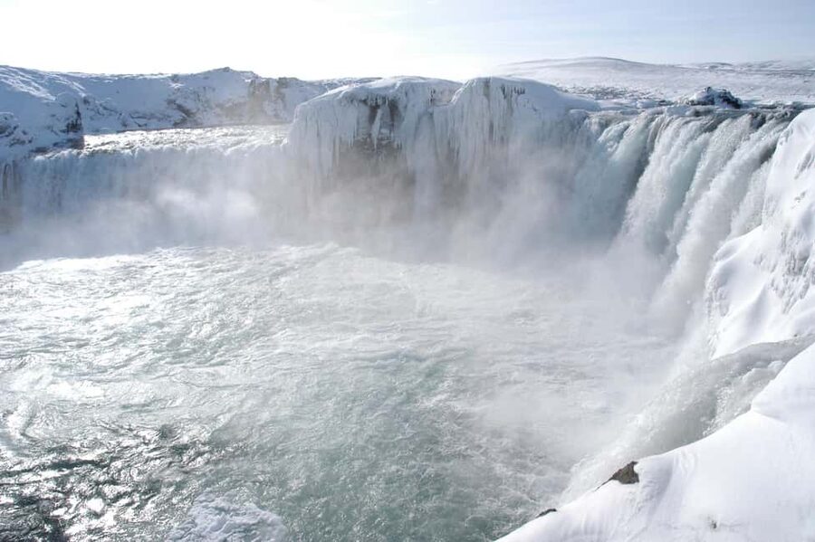 Akureyri: Goðafoss, Christmas House, and Forest Lagoon Tour - Goðafoss: a waterfall with a national story