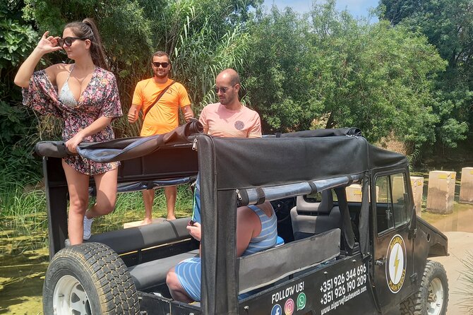 Albufeira Safari Tour with Waterfall<em>, Castle and Villages – Key points at a glance’ /></p>
<ul>
<li><strong>Open-top 4×4 travel:</strong> Enjoy unobstructed views on the roads between Albufeira and the inland stops.</li>
<li><strong>Three very different stops:</strong> See Paderne Castle and a Roman bridge, traditional Alte, and Queda do Vigario waterfall.</li>
<li><strong>Private and flexible:</strong> Only your group takes part, with a custom pace and itinerary.</li>
<li><strong>Local tasting included:</strong> Try honey, fruit jams, spirits, and liqueurs during the outing.</li>
<li><strong>Swimming may be possible:</strong> The waterfall stop allows time for wild swimming, depending on conditions.</li>
<li><strong>Good half-day value:</strong> At $46.85 per person, transport, guiding, snacks, and photos are included, but lunch is extra.</li>
</ul>
<h2>Leaving Albufeira for the Algarve hills</h2>
<p><img width="669" height="446" decoding="async" src=
