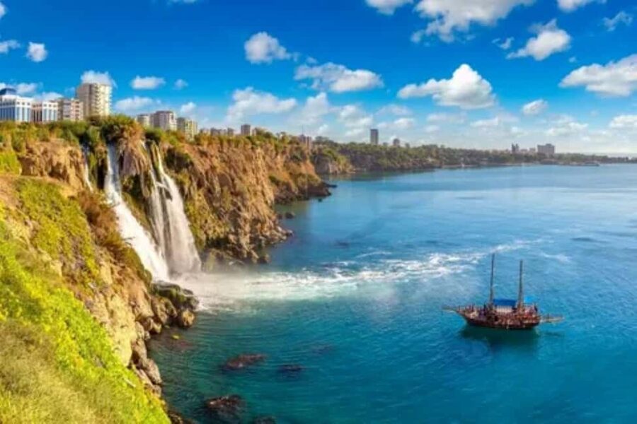Antalya Boat Tour: Düden Waterfall, Swim & Soft Drinks - Cruising from Kundu River toward Lara