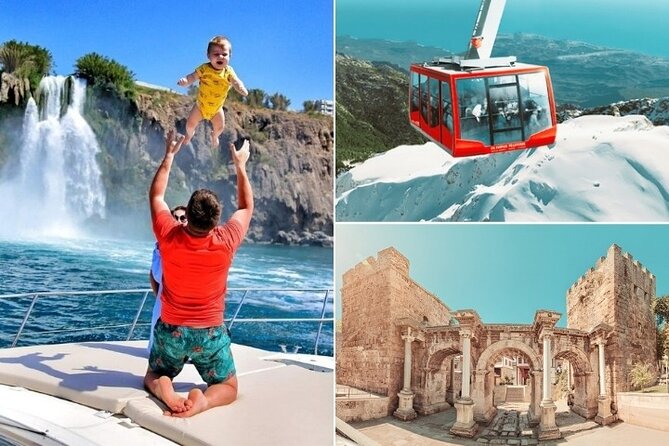 Antalya : Guided Old City Tour w/Cable Car&Waterfalls & Boat Trip - Dinopark and the included lunch