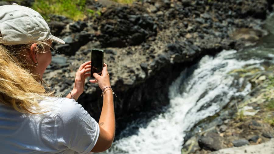 Arusha or Moshi : Hot Spring, Waterfall & Coffee Farm Tour - Materuni Waterfall and the swim below the cascade