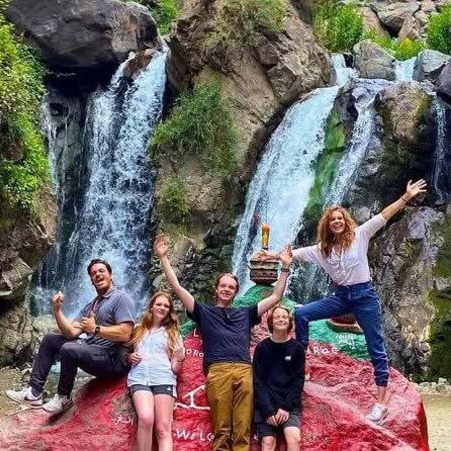 Atlas Mountain & Three Valleys Waterfalls & Desert Day Trip - Arriving in Imlil beneath Mount Toubkal
