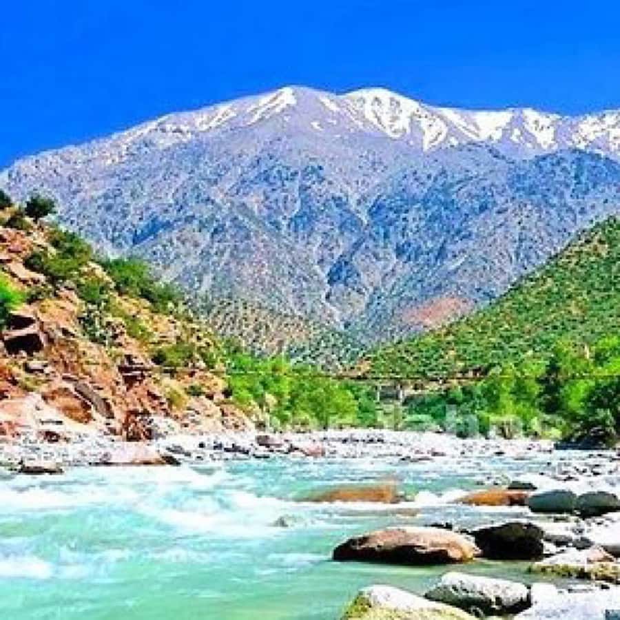 Atlas Mountains and 3 Valleys & Waterfalls & Desert Agafay - The Kik Plateau and homes built from earth and stone