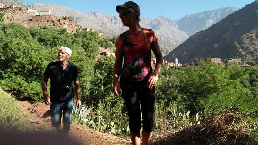 Atlas mountains hike with waterfalls & 3 valleys day trip - Lunch with a mountain view