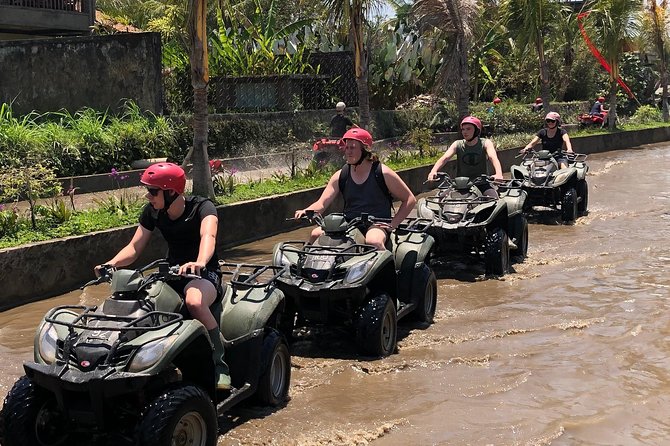 ATV Quad Bike Through Tunnel and Waterfall in Bali - Rice fields, villages, and the first rough tracks