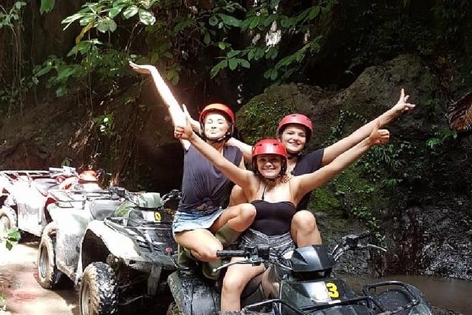 ATV Quad Bike Through Tunnel and Waterfall in Bali - The waterfall stop and getting properly wet