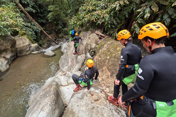 Azores: Salto do Cabrito Canyoning Adventure - Getting ready with the guides