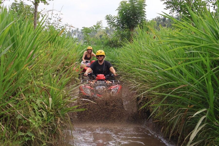 Bali: ATV Gorilla Cave, Ubud Monkey Forest, & Waterfall Tour - Ubud Monkey Forest and its temple setting