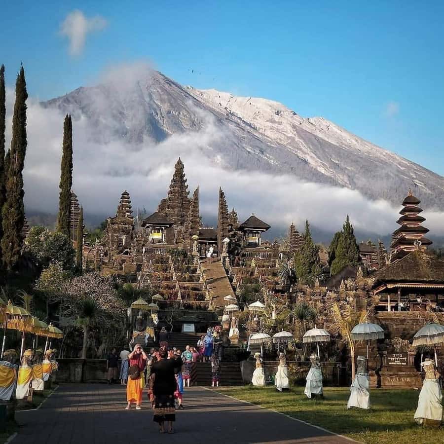Bali : Day Trip to Besakih Temple & 2 Hidden Waterfalls - Besakih Temple beneath Mount Agung