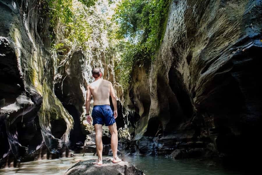 Bali: Hidden Canyon, Waterfall & Temples Small Group Tour - Goa Gajah brings you into Bali’s sacred past