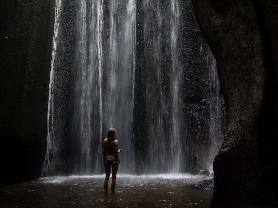 Bali: Lempuyang Quick Access, Waterfall, Water Palace & More - Goa Raja Waterfall brings the natural drama first