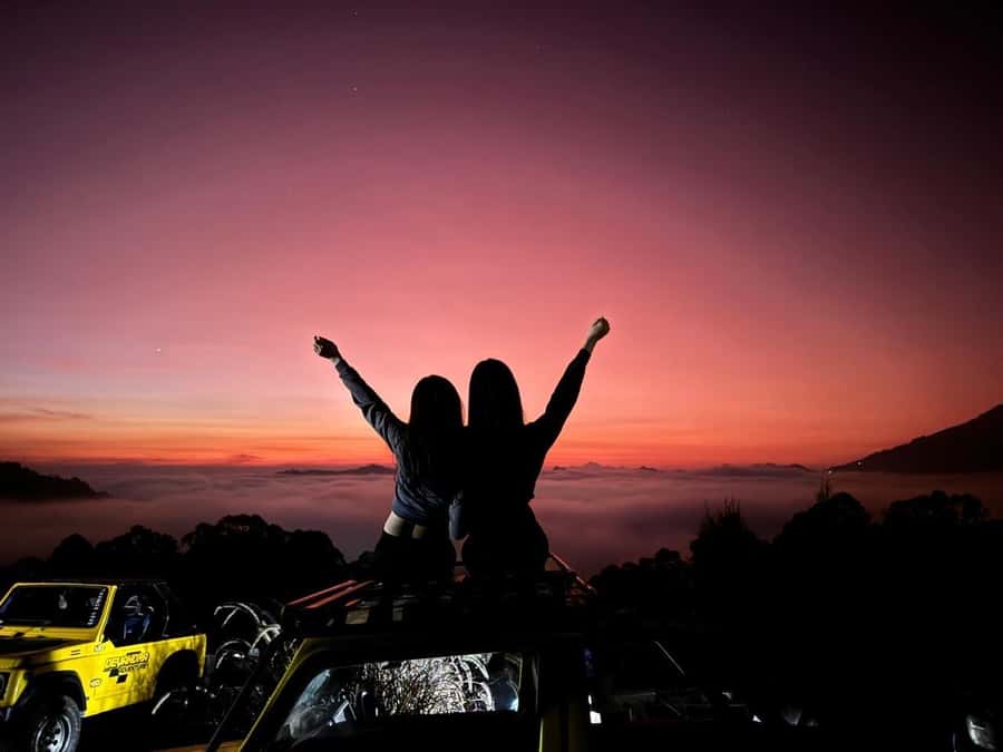 Bali: Mt Batur Jeep Sunrise & Taman Sari Waterfall Tour - Reaching Mount Batur by 4WD jeep