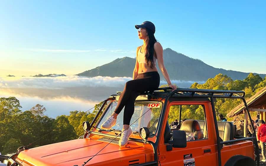 Bali: Mt Batur Jeep Sunrise & Taman Sari Waterfall Tour - The volcanic route after sunrise