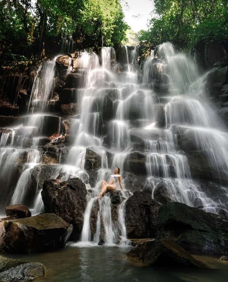 Bali Top's 3 Waterfalls - Temple And Rice Terrace - Tirta Empul: a temple with an active purification ritual