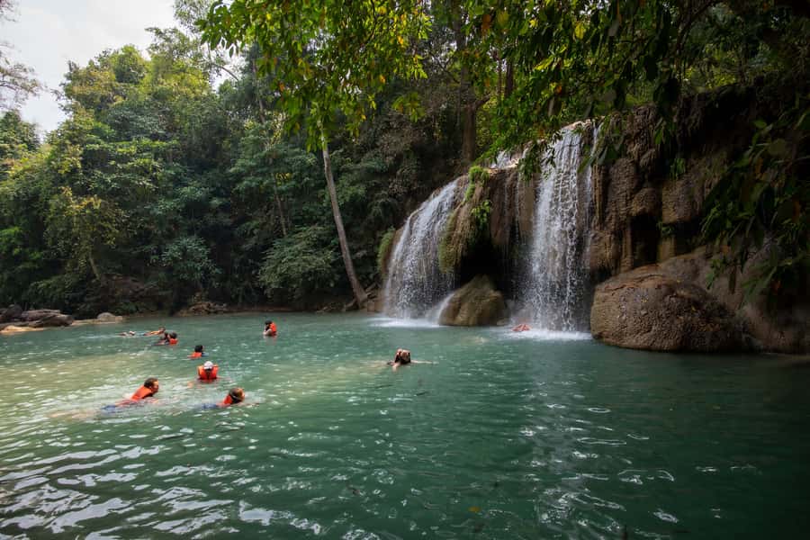 Bangkok: Elephant Sanctuary & Erawan Waterfall Tour - How the two stops work together
