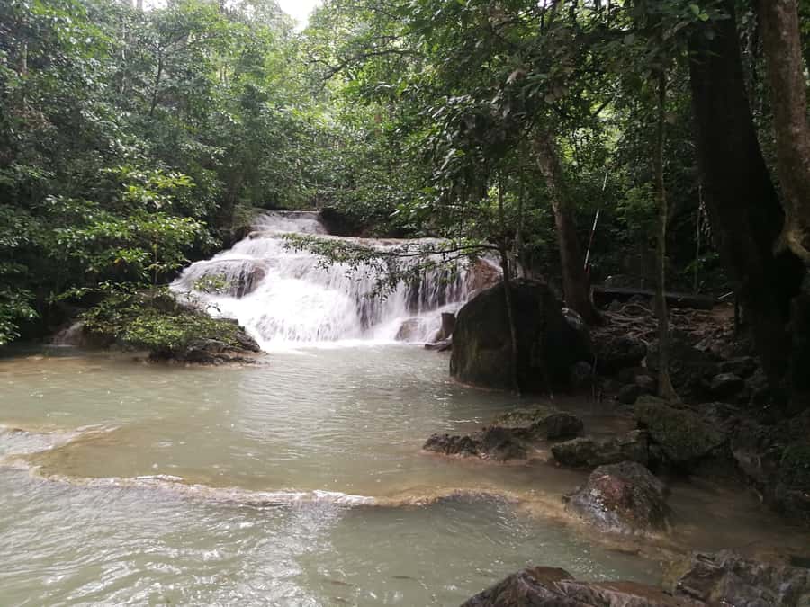 Bangkok: Erawan Park & Elephant observation Private Tour - Erawan’s seven waterfalls are worth the long ride