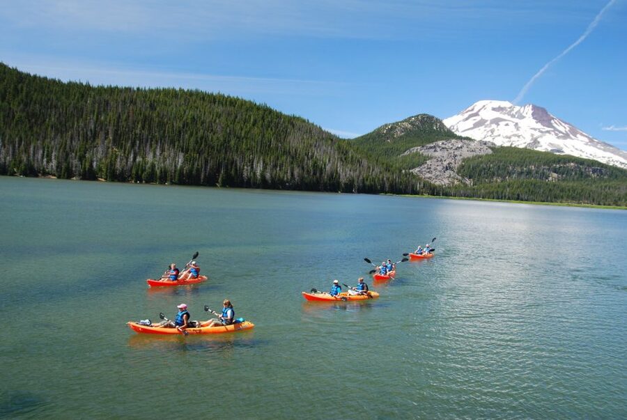 Bend: Guided Kayak Tour on the Cascade Lakes - Your first lesson in a tandem kayak