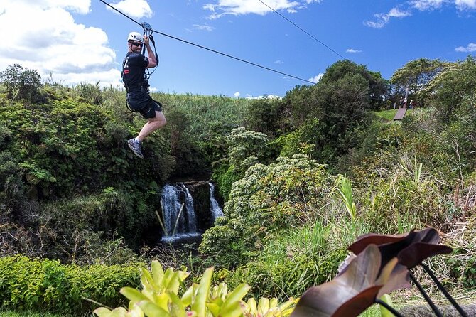 Big Island Zipline Tour Near Akaka Falls (250-ft Waterfall!) - A waterfall finale near Akaka Falls