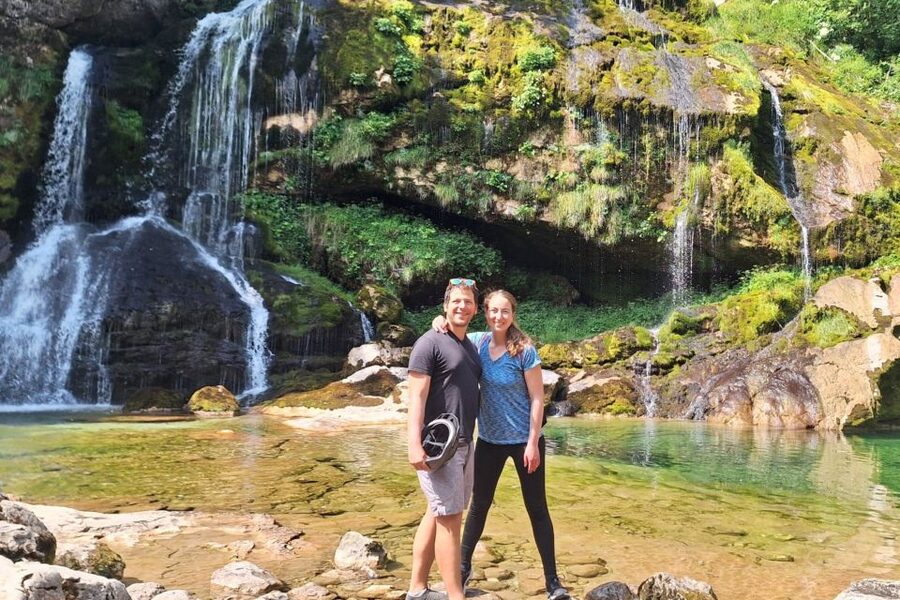 Bike Through Narnia: Waterfalls & Filming Location Bike Tour - A local snack beside the rushing water