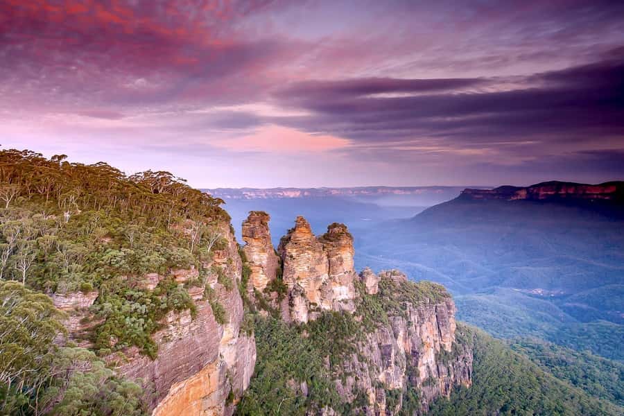 Blue Mountains Sunset Waterfalls Wildlife Tour From Sydney - Wentworth Falls and the stairway challenge