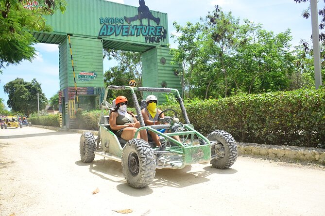 Buggy Ride, Cenote and Waterfall Pool at Bavaro Adventure Park - The abandoned mine track and forest setting