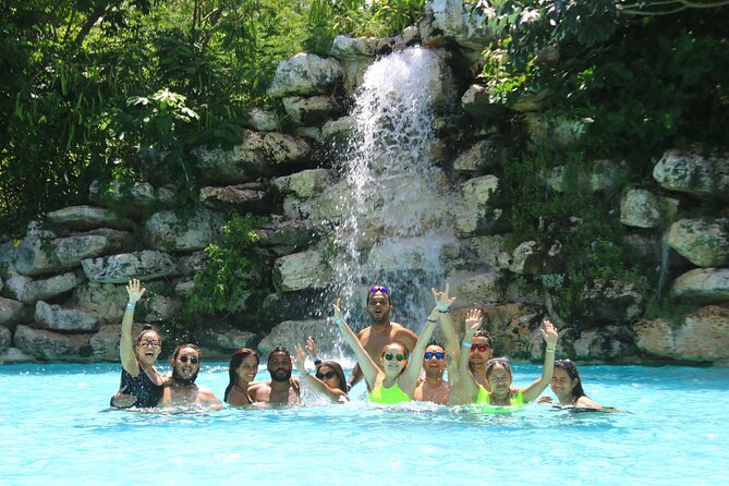 Buggy Ride, Cenote and Waterfall Pool at Bavaro Adventure Park - The waterfall pool after the ride