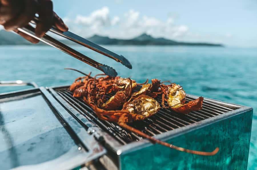 Catamaran Trip to Ile au Cerfs with Lunch and GRSE waterfall - BBQ lunch with drinks onboard