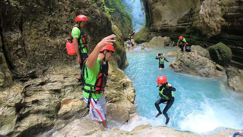Cebu: Moalboal Sardines Run Snorkel & Kawasan Canyoneering - Kawasan Falls canyoneering, one jump at a time
