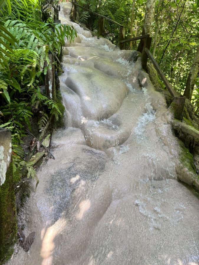Chiang Mai: ATV, White Water Raft, & Sticky Waterfall Tour - Sticky Waterfall before lunch