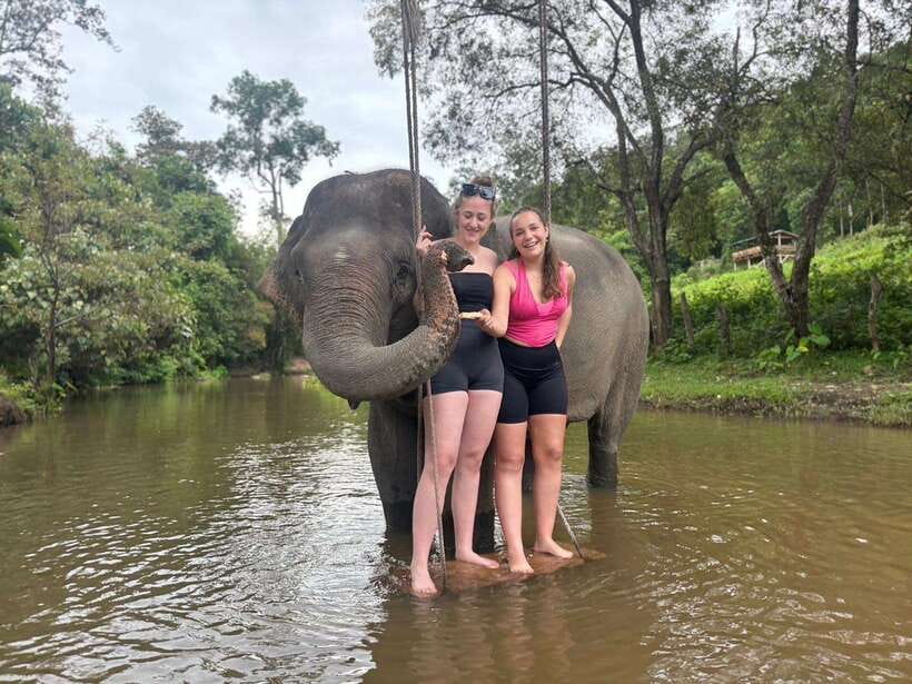 Chiang Mai: Elephant Sanctuary & Waterfall Group Tour - Walking with elephants instead of riding them