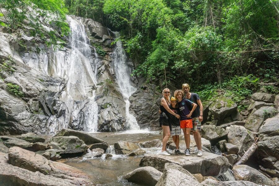 Chiang Mai: Guided Jungle and Waterfall Trek with Transfer - From Chiang Mai to Mae Taeng by air-conditioned van