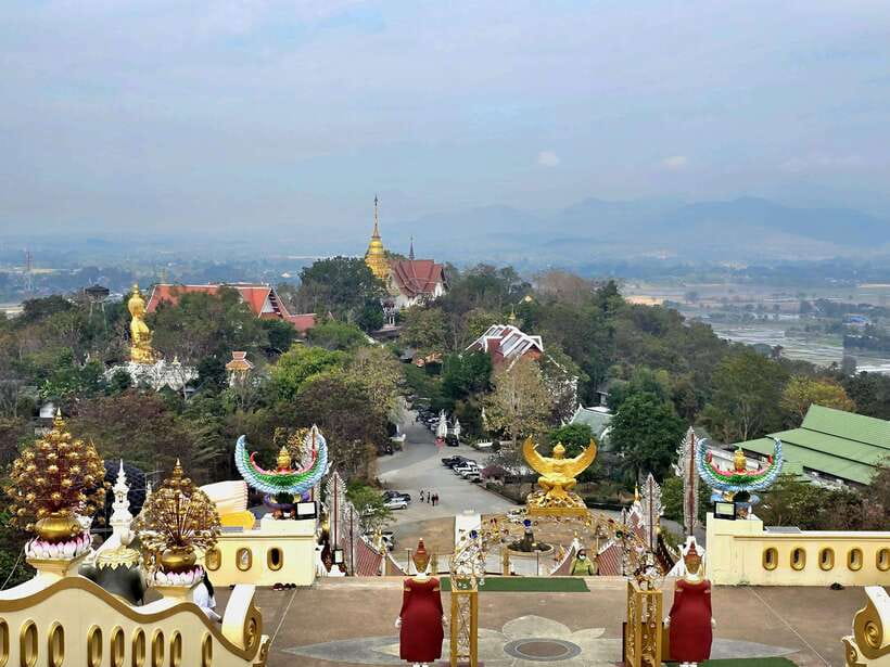 Chiang Mai: Sticky Waterfall scenic loop unseen lake &temple - Mae Kuang Dam, the lake, and the hanging bridge