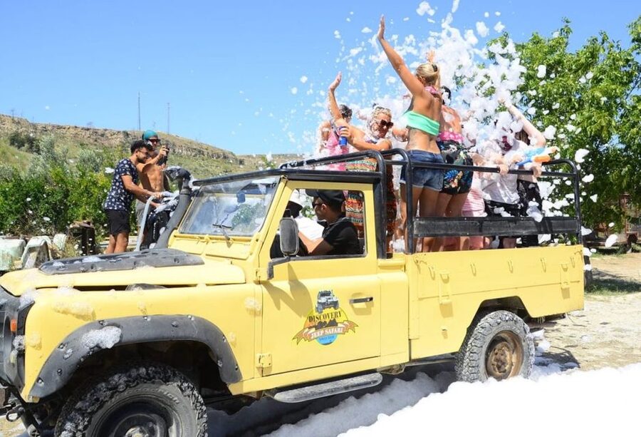 City of Side: Green Canyon Jeep Tour, Boat Trip & Waterfall - Cruising Green Lake and swimming in fresh water