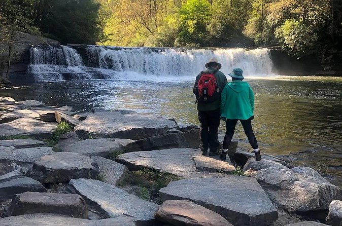 Coffee Hike to Three Waterfalls in DuPont State Forest - High Falls as the final major view