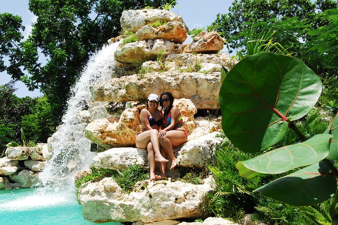 COMBO: Zip Line, Cenote Blue Lagoon, Jungle River &Waterfall Pool - Dominican lunch, filtered water, and extra costs