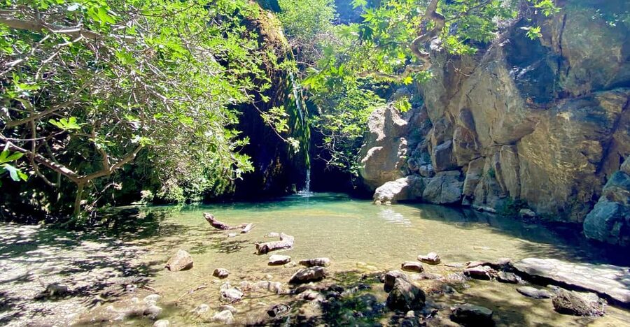 Crete: Richtis Gorge & Waterfall Guided Hiking Tour - Reaching the 20-meter Richtis waterfall