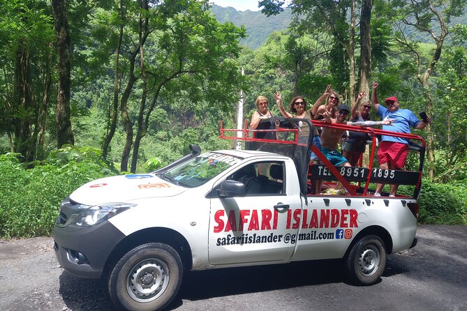 Crossing Island of Tahiti 4x4 Mountain, Waterfall, River, Basins - Swimming in a natural basin