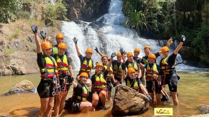 Dalat: Canyoning Extreme Adventure at Datanla Waterfall - Base camp: equipment and rope practice