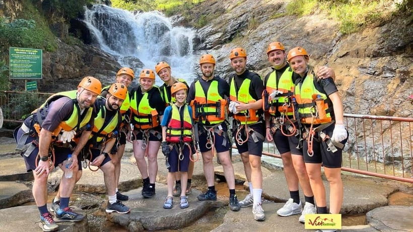 Dalat: Canyoning Extreme Adventure at Datanla Waterfall - Zipline and natural water slide
