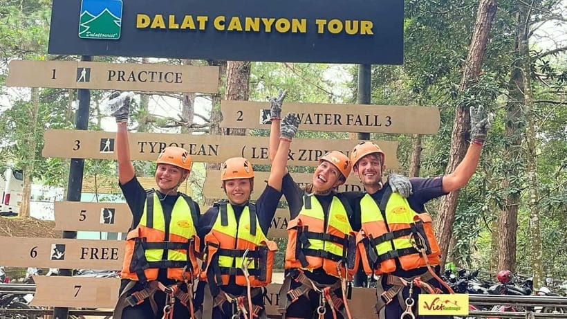 Dalat: Canyoning Extreme Adventure at Datanla Waterfall - The 25-meter waterfall: the day’s biggest test
