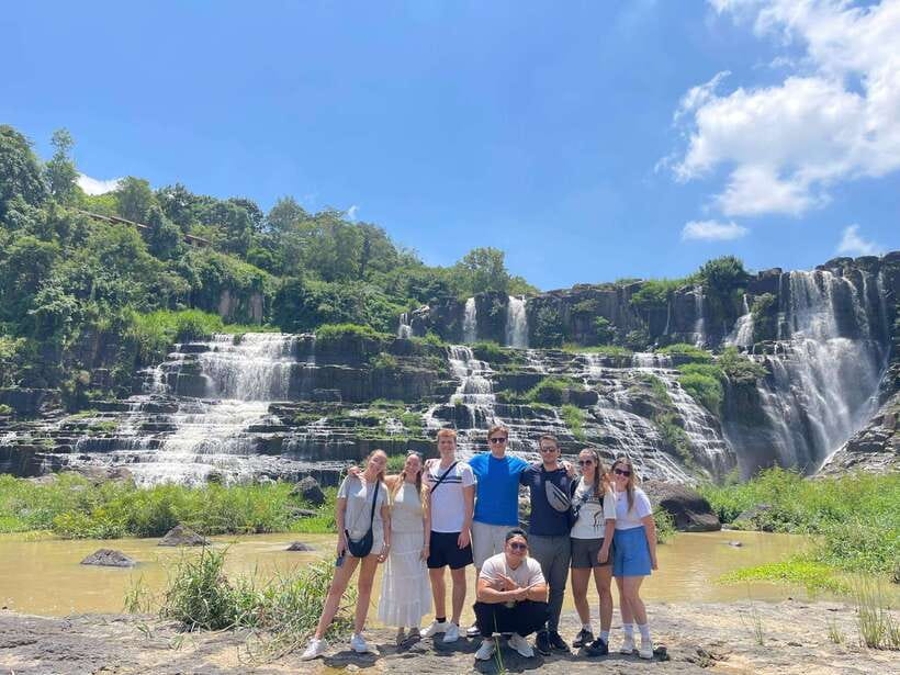 Dalat: MOTORBIKE TOUR TO PONGOUR FALLS- SILK- COFFEE FARM - Elephant Waterfall and Linh An Pagoda