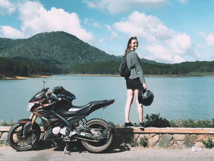 Dalat: MOTORBIKE TOUR TO PONGOUR FALLS- SILK- COFFEE FARM - Pongour Waterfall and the power of the river