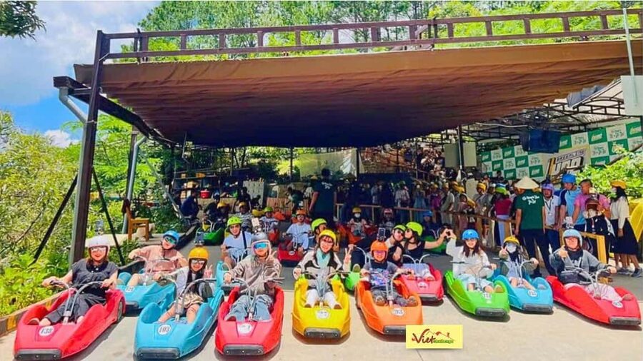 Dalat Top Tourists Sights - Waterfall & luge kart/Mario kart - Cao Nguyen Hoa Luge Kart, formerly called Mario Kart