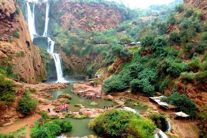 Day Trip To Ouzoud Waterfalls (Guide Hike & Boat are options) - Arriving at the 360-foot Ouzoud cascade