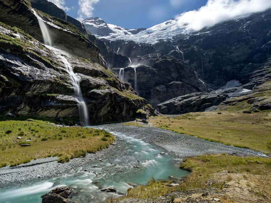 Earnslaw Burn Glacier & Waterfalls | 45 mins from Glenorchy - How the seasons change the experience
