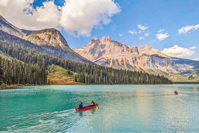 Emerald Lake,Natural Bridge, Wapta Falls & Takakkaw Falls in Yoho - Winter trades waterfalls for ice and snow