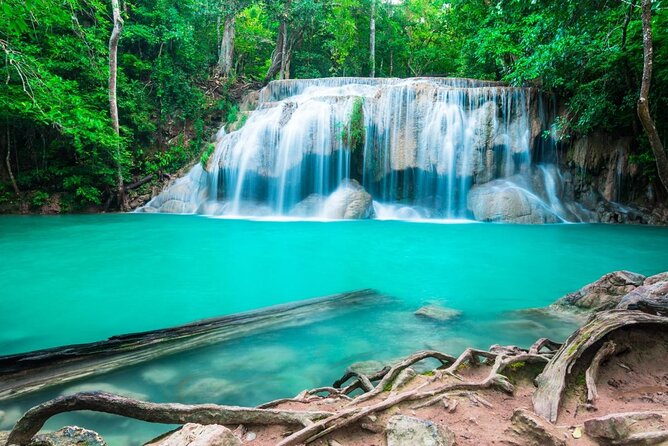 Erawan Waterfall and Elephant Care: Private Tour to Kanchanabur - Krasae Cave and the bridge beside the river